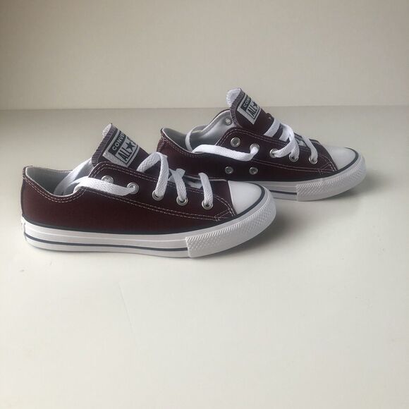 Converse Ox Canvas Sneaker 'Deep Bordeaux Youth Size 1 - 19.5 CM New - Picture 2 of 8